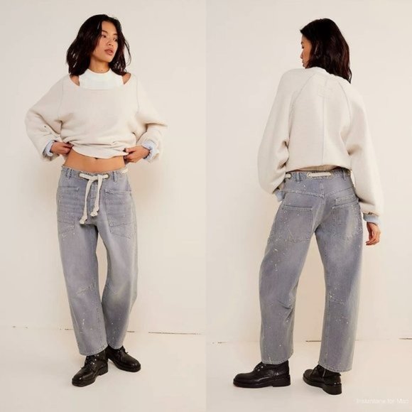 Free People Denim - Free People We The Free Moxie Pull-On Barrel Jeans